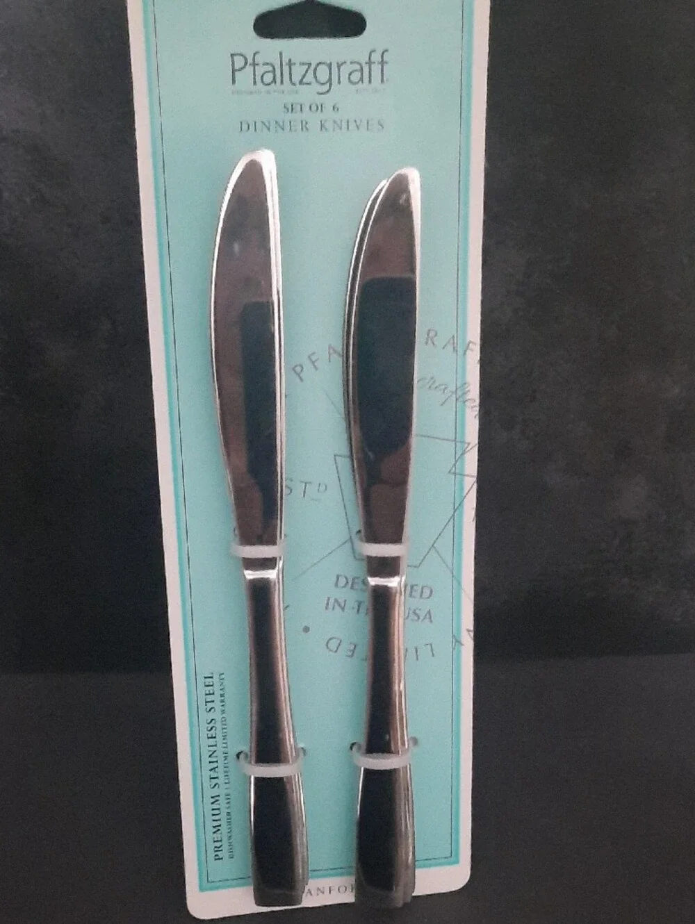 Set Of 6 Pfaltzgraff Premium Stainless Steel Dinner Knives